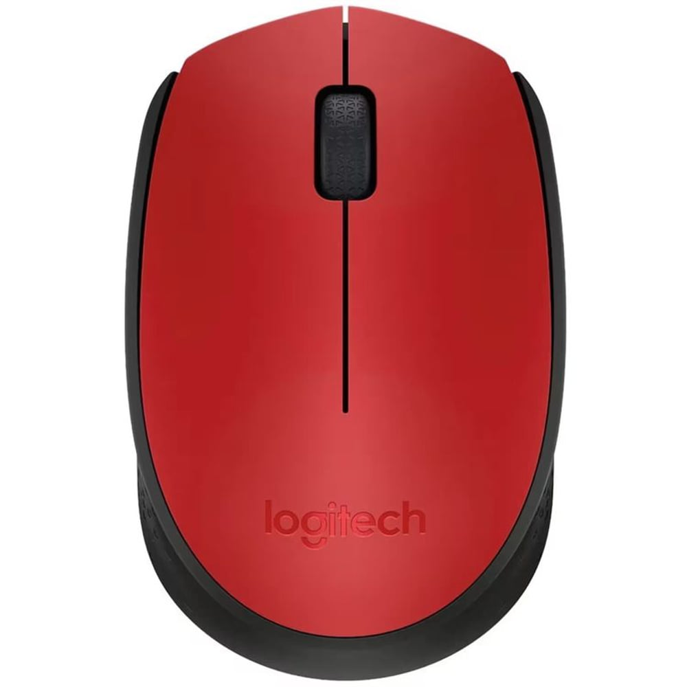 Mouse Logitech Wireless M170 Sem Fio Vermelho e Preto