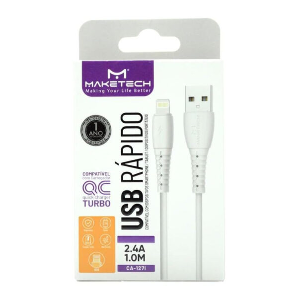 Cabo USB Modelo CA 127C 1M Vermelho Maketech