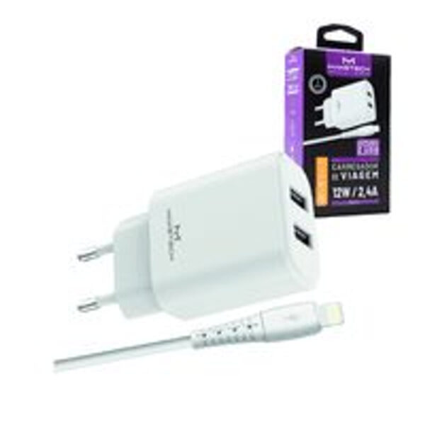 Carregador Maketech CM 19A 2 4A Branco