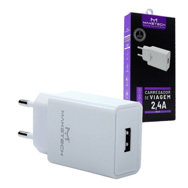 Carregador Maketech CM 19C 2 4A Branco