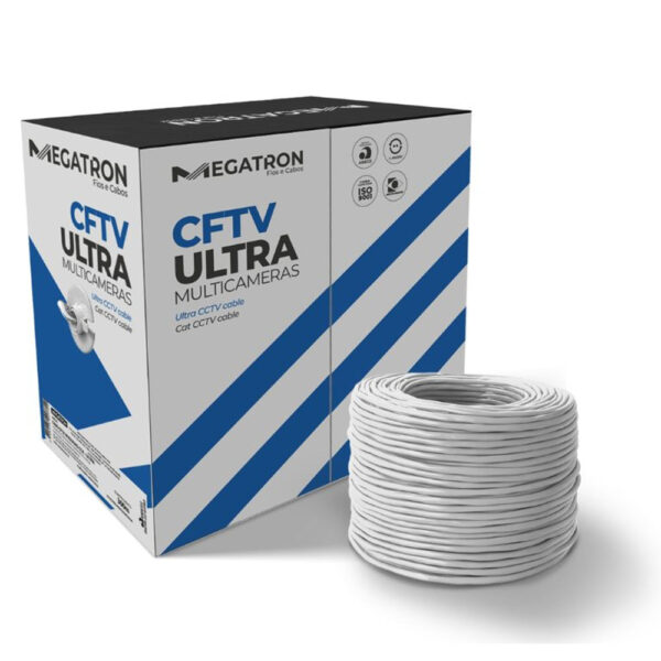 CABO ULTRA CFTV 4PX24AWG AZUL MEGATRON | P/METRO