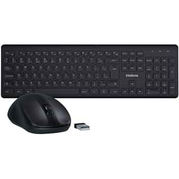 Teclado e Mouse Intelbras CSI50 Sem Fio Preto