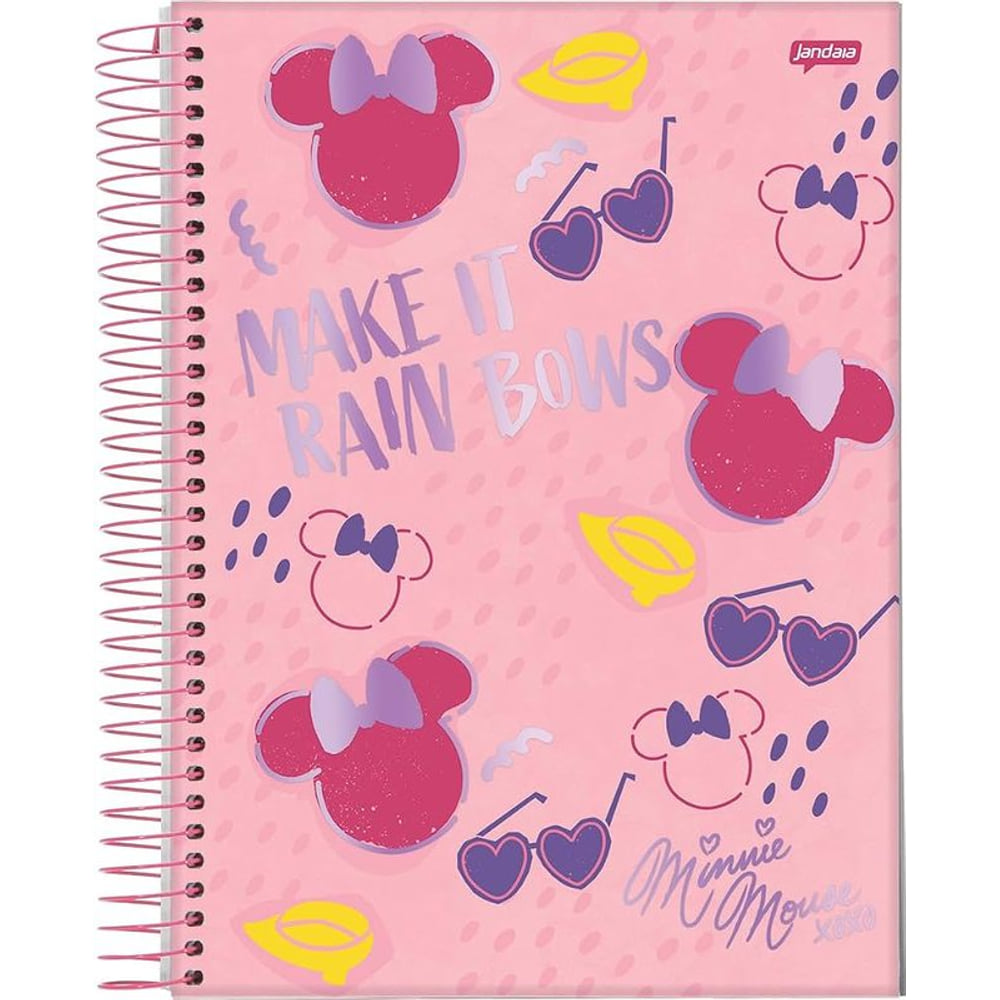 Caderno Espiral Universitário 10x1 160 Folhas Minnie Arts FSC