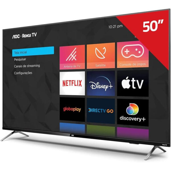 TV 50" AOC LED Smart 4K Wi Fi USB HDMI 50U6125