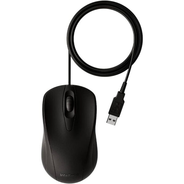 Mouse Intelbras MCI20 com Fio Preto