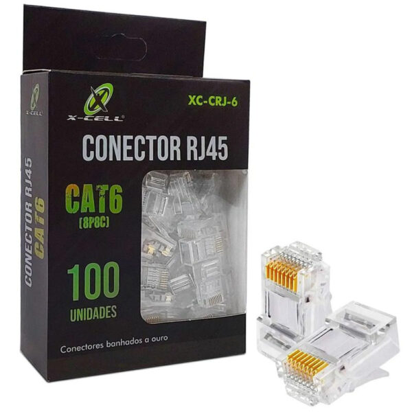Conector de Rede X Cell RJ45 Cat6 XC CRJ 6