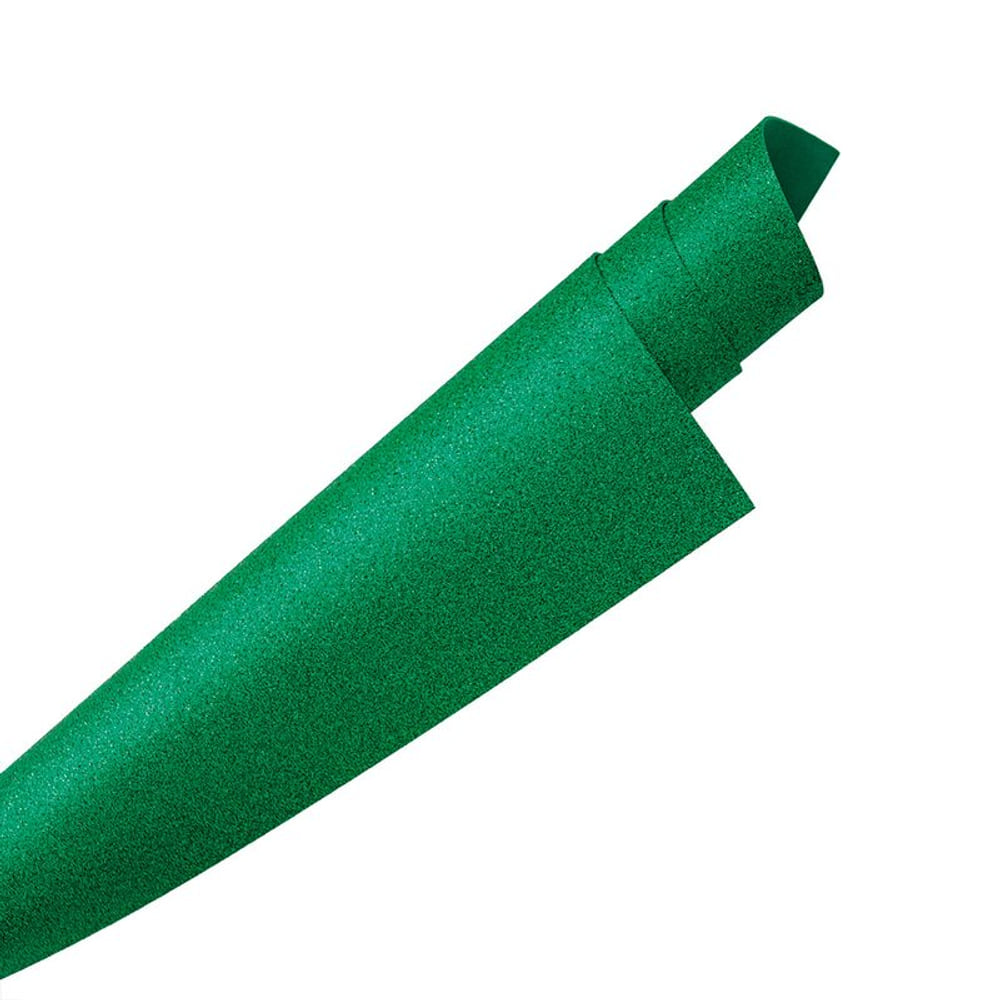 Placa EVA Glitter 40x48cm Verde 1,8mm
