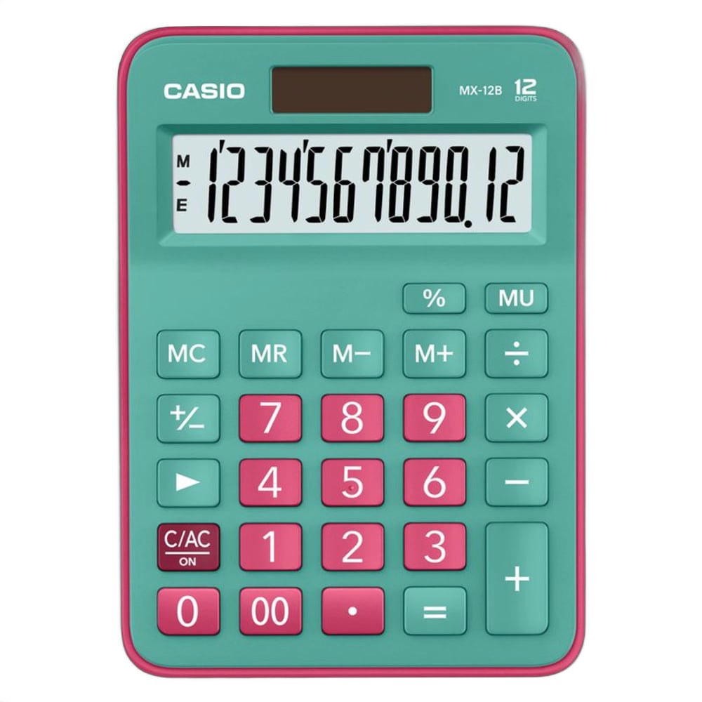 Calculadora de Mesa Casio 12 Dígitos MX 12B GNRD VD