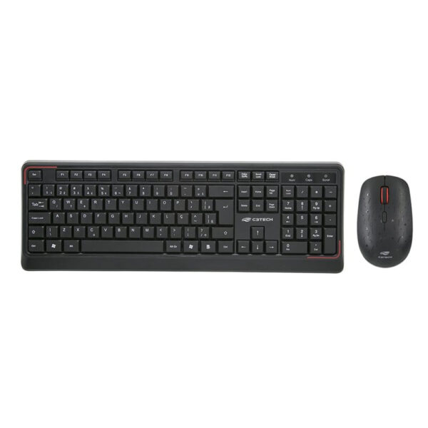Kit Teclado e Mouse Sem Fio C3Tech K W70BK
