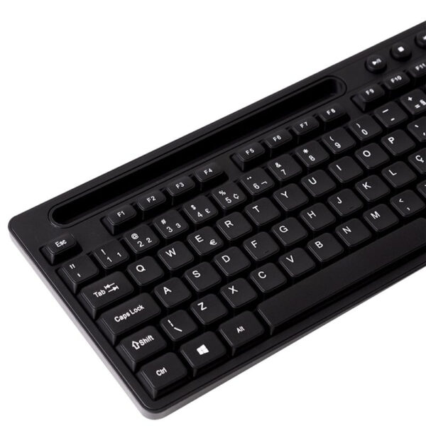 Teclado Maxprint Multimídia PROP com Fio Preto