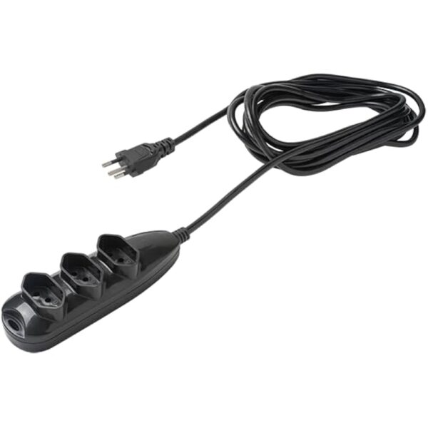 Extensão Elétrica Intelbras 3 Tomadas 3 Pinos 10A 5M Preta EXT 3005