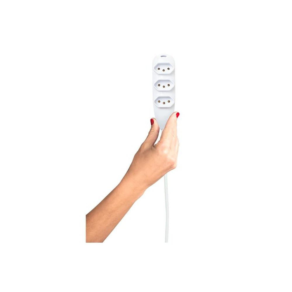 Extensão Elétrica Intelbras 3 Tomadas 3 Pinos 10A 5M Branca