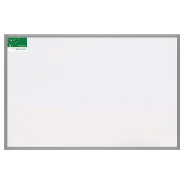 Quadro Souza Branco 120x90 cm Moldura Alumínio Padrão
