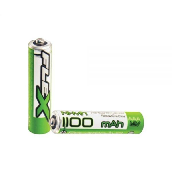 Pilha Recarregável Flex AA 1100mAh com 2 Unidades