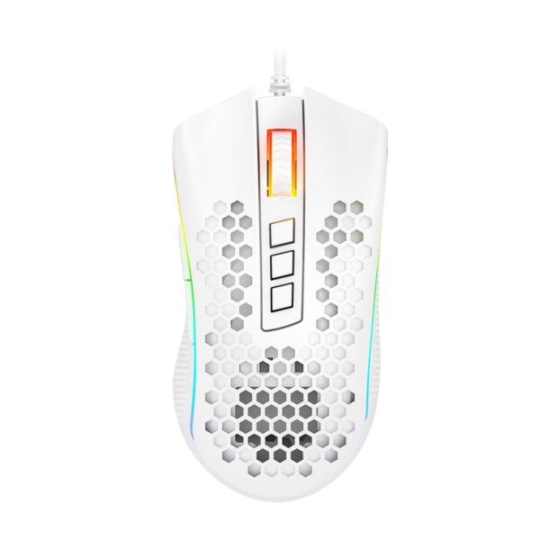 Mouse Gamer Redragon Storm RGB Rosa com Branco