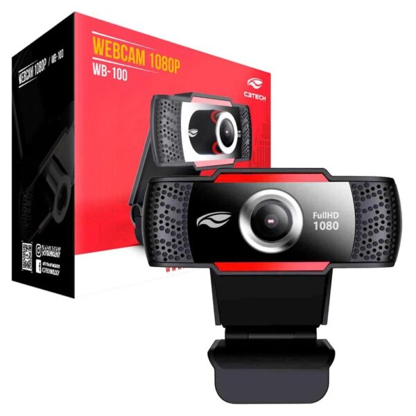 Webcam Full HD C3Tech 1080p WB 150 Preta