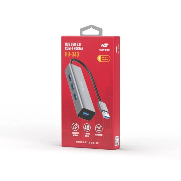 Hub USB 3 0 4 Portas HU 340GY