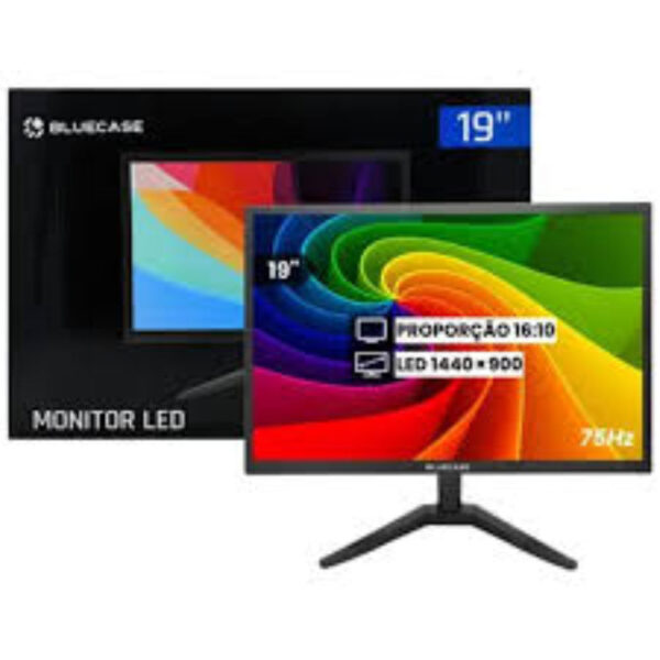 Monitor Bluecase 19 LED BM19D5HVW com HDMI e VGA 75Hz