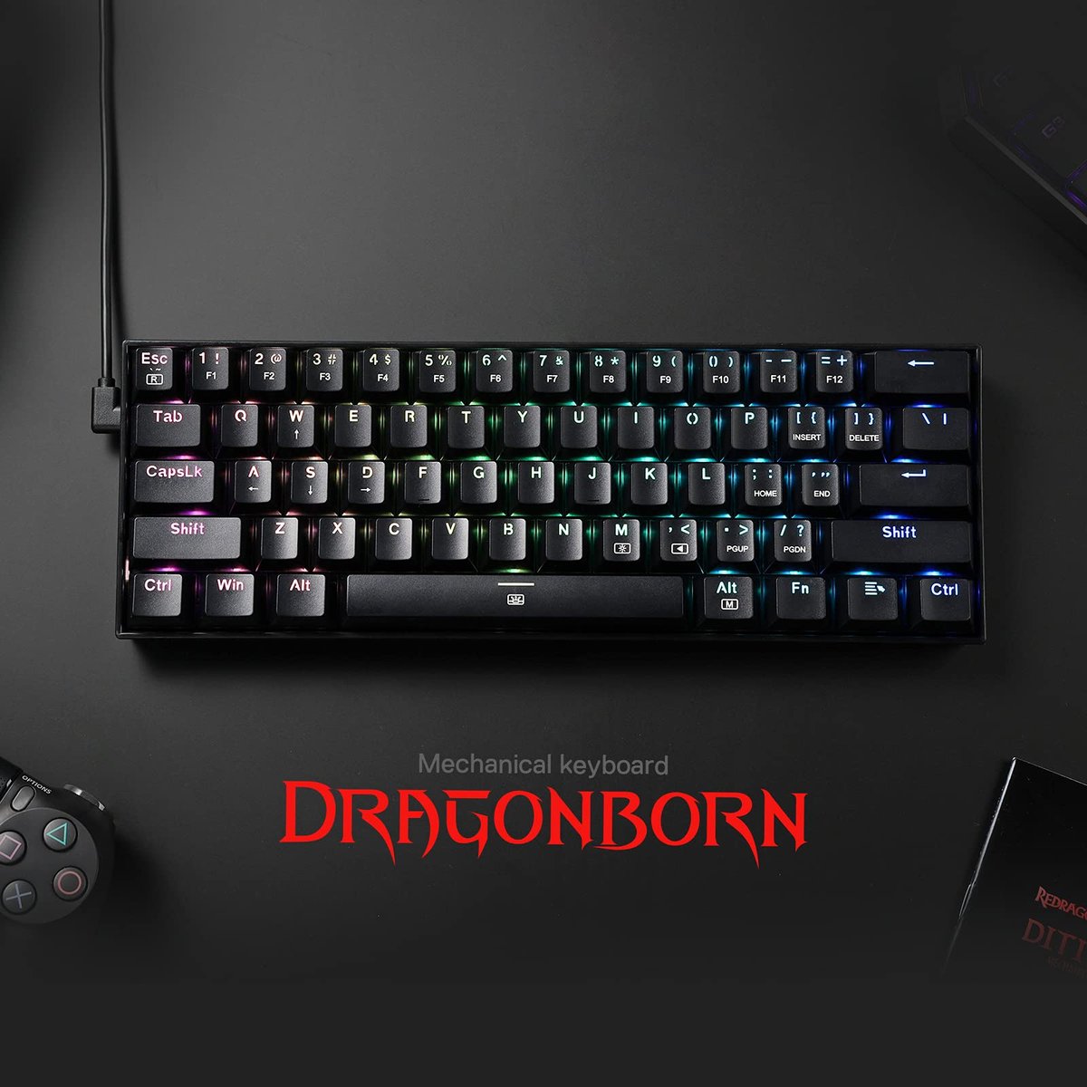 Teclado Mecânico Redragon Dragonborn K630RGB 1 Switch Brown