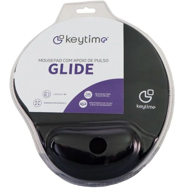Mousepad Keytime 255x220mm Preto Glide
