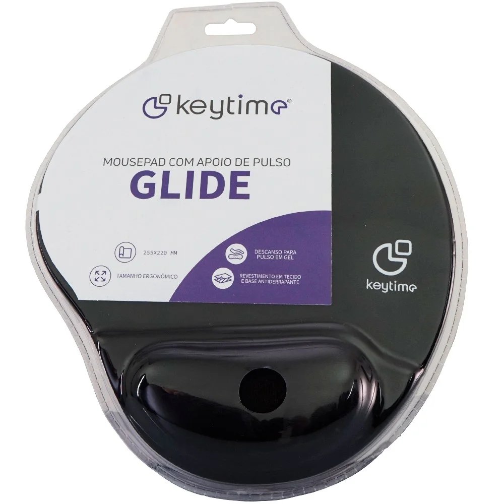 Mousepad Keytime 255x220mm Preto Glide