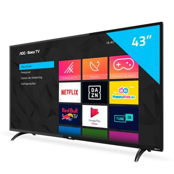 TV AOC LED 43" Smart Roku USB HDMI Wi Fi