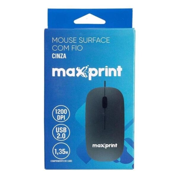 Mouse Surface com Fio Maxprint Cinza