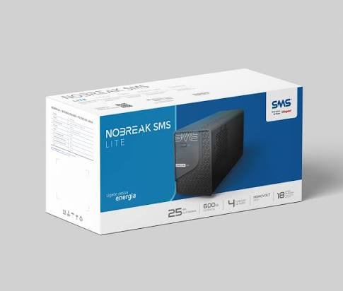 Nobreak SMS 600VA Lite Monovolt 220V