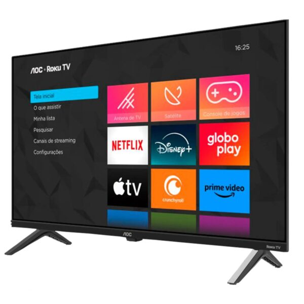 TV 32 polegadas AOC LED Smart Roku WiFi HD HDMI