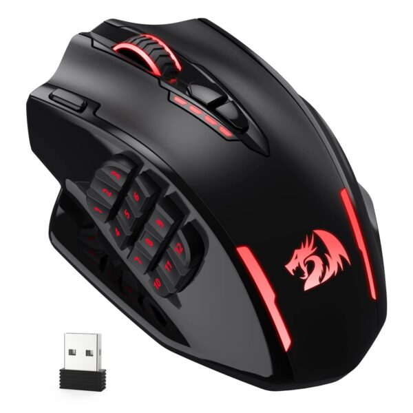 Mouse Gamer Redragon Naga Preto com RGB
