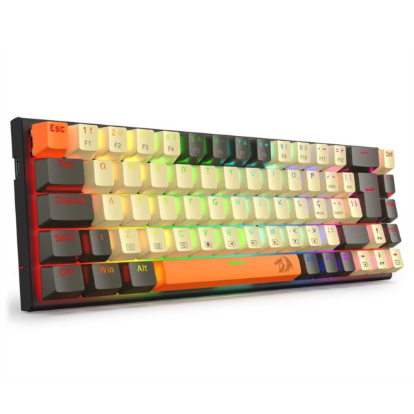 Teclado Mecânico Redragon Ryze RGB Switch Marrom