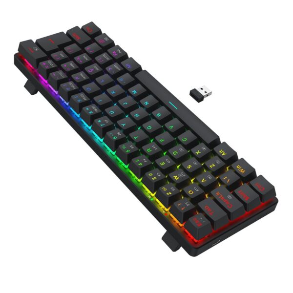 Teclado Mecânico Jax Pro RGB Preto com Switch Brown
