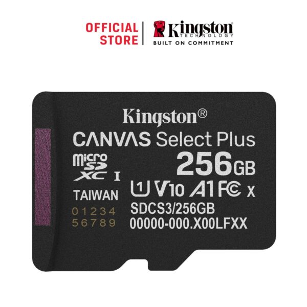 Cartão de Memória Micro SD Kingston Canvas Select Plus 256GB