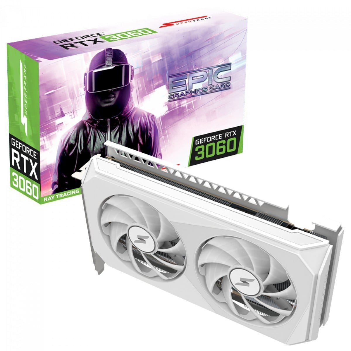Placa de Vídeo GeForce RTX 3050 6GB Branco